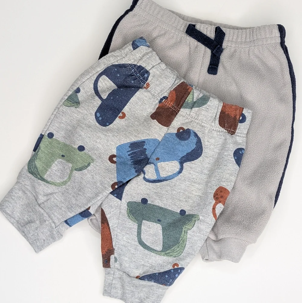 Carter’s & Child of Mine Newborn Jogger Pants Bundle (2)